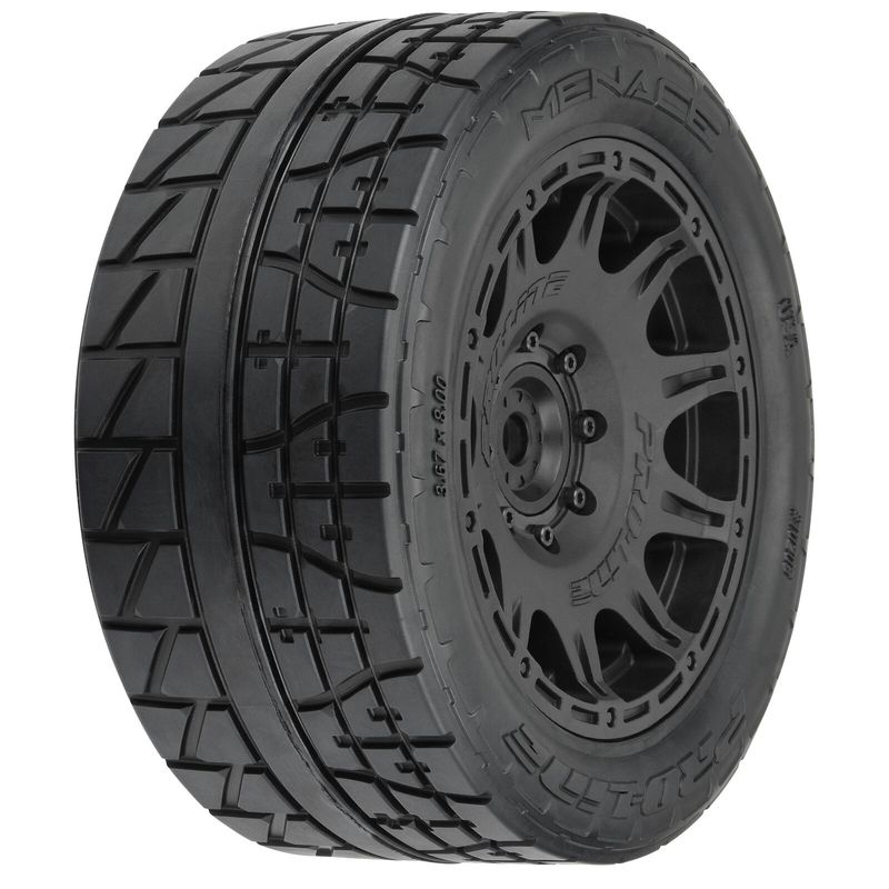 Menace HP 5.7 inches Street BELTED Tires Mounted on Raid Black 8x48 Removable 24mm — PRO1020511