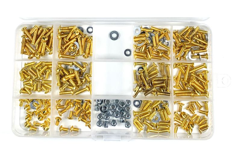 High Stainless Steel Screw Assortment Box for 1/10 RC Car (330 pcs) — RCE3119