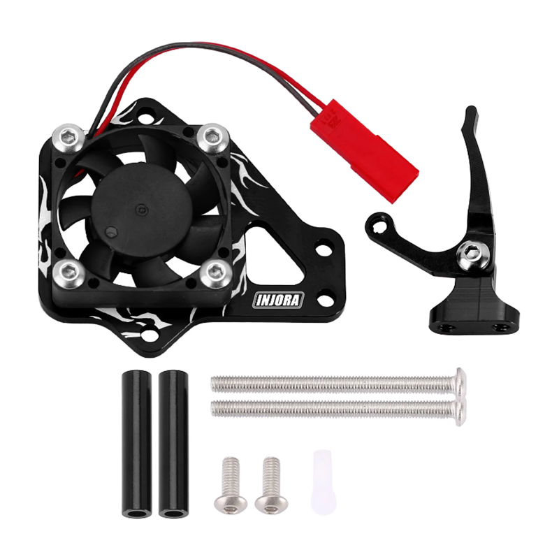 INJORA ESC Easy Start Trigger Power Switch with Cooling Fan for Traxxas TRX-4 - Black — RX4-13BK