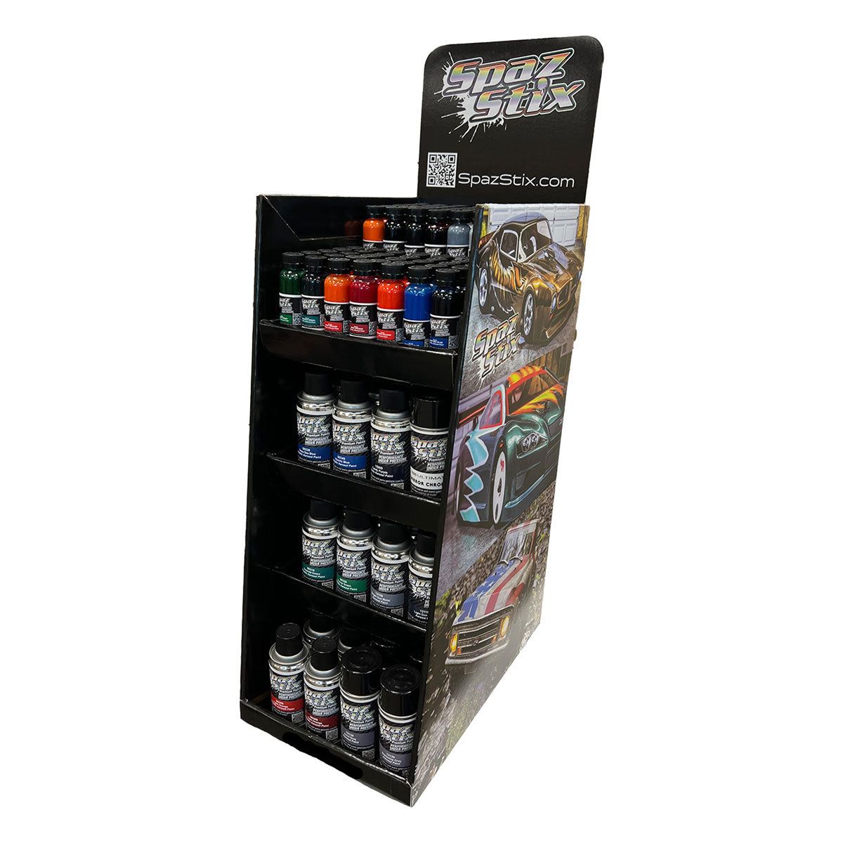 Spax Stix Counter Top Display Holds 36 Airbrush and 36 Aerosol Cans - Empty — SZXSMRACK23