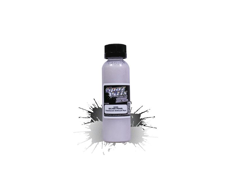 Silver Pearl Airbrush Ready Paint, 2oz Bottle — SZX16080