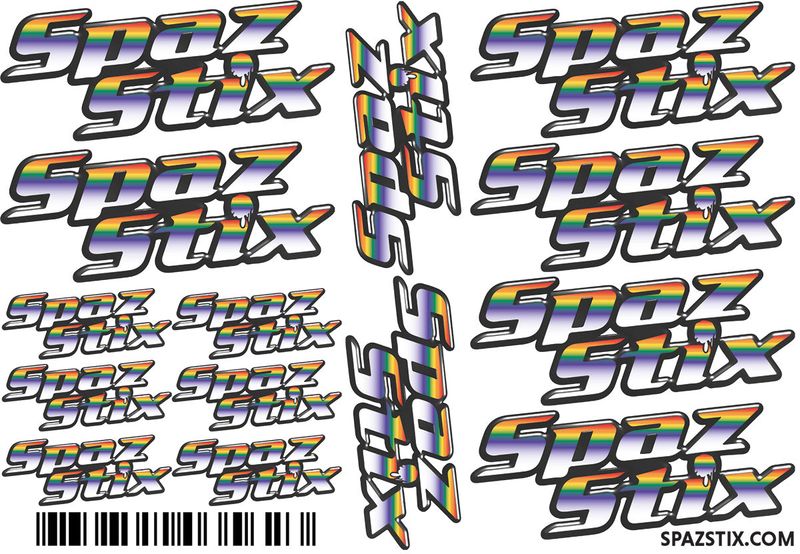 SpazStix Sticker Set, 6 x 4 — SZXSTICKERSET