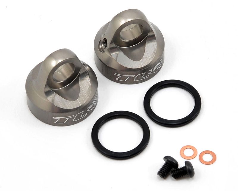 Bleeder Shock Caps, Aluminum (2): TEN — TLR5062