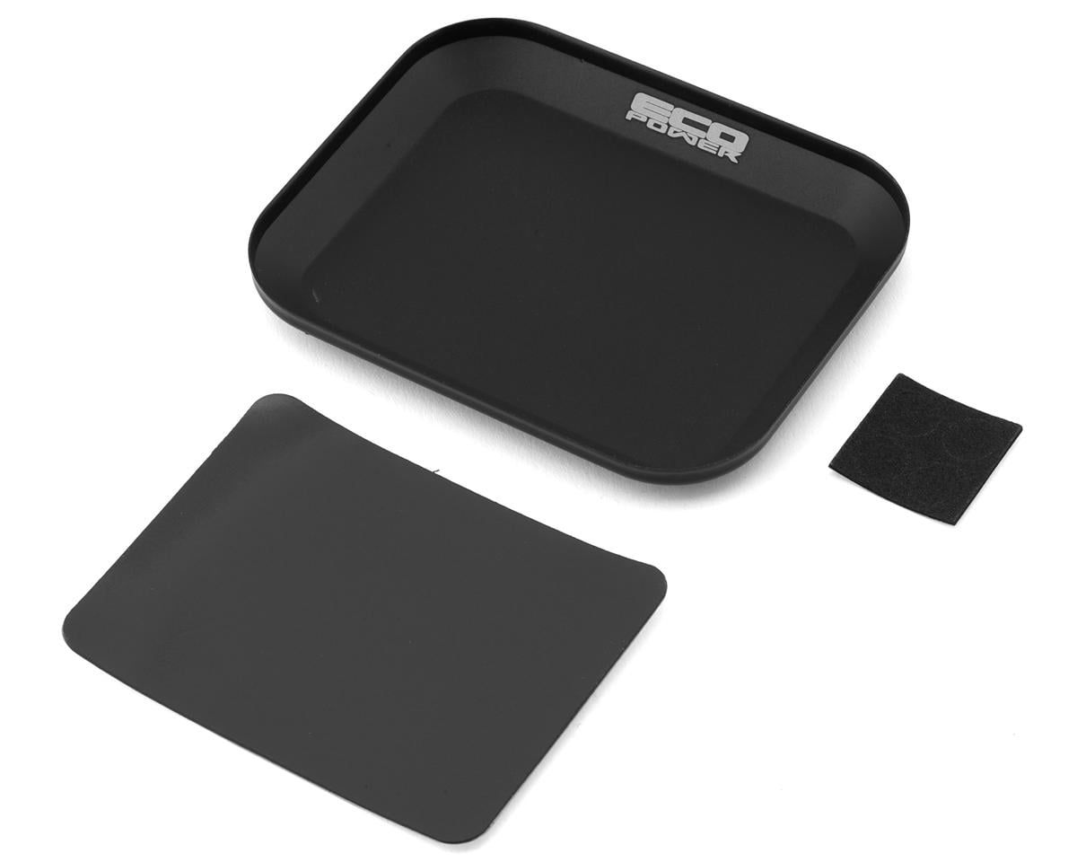 EcoPower Small Aluminum Magnetic Parts Tray/Screw Catcher (Black) (108X89X10mm) — ECP-3007