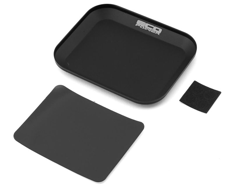 EcoPower Small Aluminum Magnetic Parts Tray/Screw Catcher (Black) (108X89X10mm) — ECP-3007