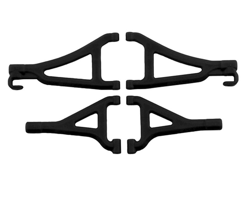 RPM Front Upper &amp; Lower A-Arms for Traxxas 1/16 Revo (Black) — RPM80692