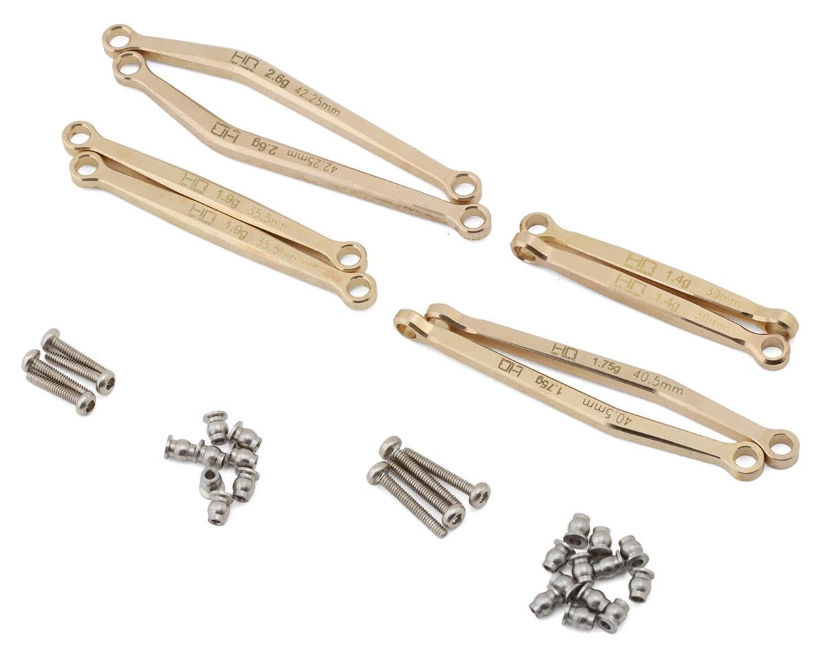 Hot Racing Axial SCX30 Brass High Clearance Suspension Links Set (Gold) — HRASXTY133H