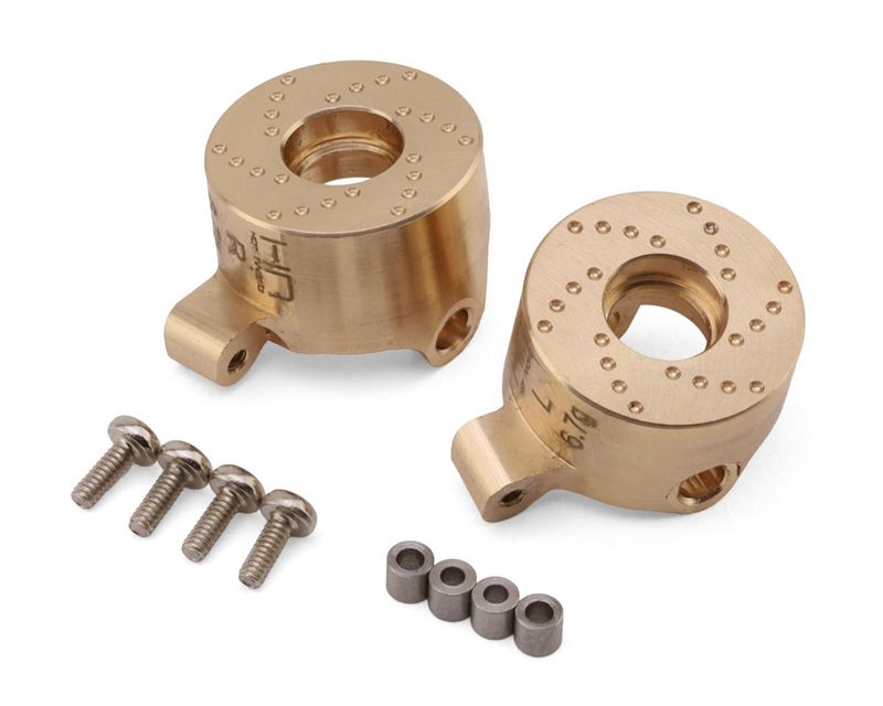 Hot Racing Axial SCX30 Brass Steering Knuckles (2) (7.6g ea) — HRASXTY21H