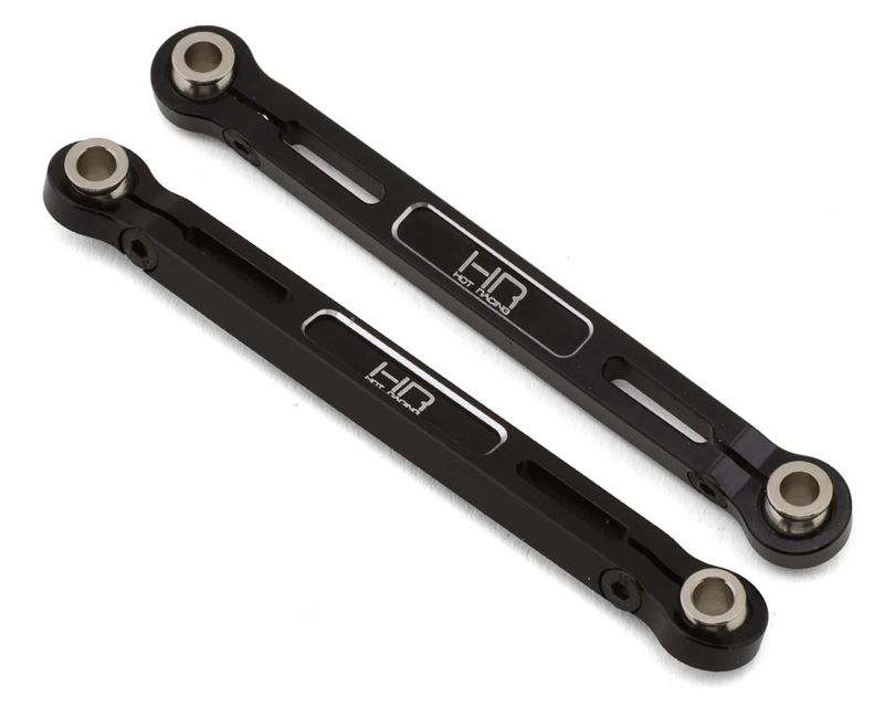 Hot Racing Aluminum Steering Toe Links for Traxxas® Mini Maxx® (Black) (2) — HRAMMX49T01