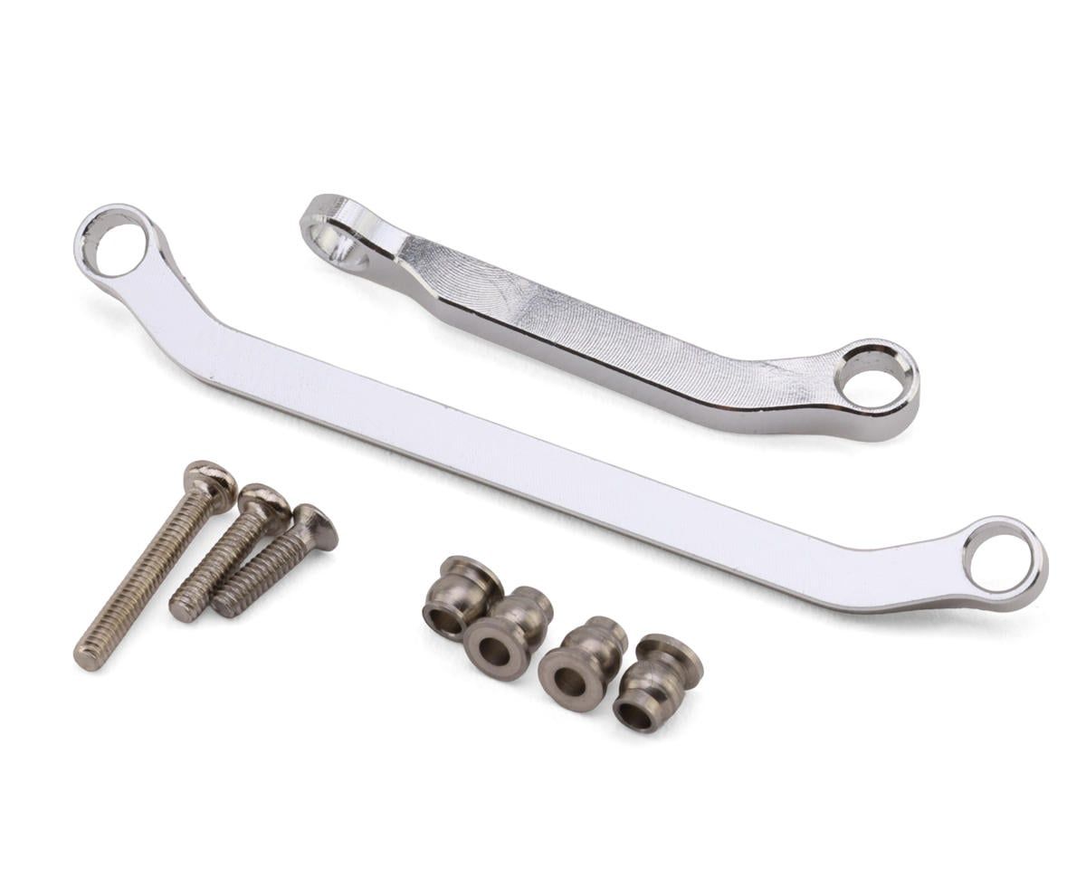 Hot Racing Axial SCX30 Aluminum Steering Links Set (Silver) — HRASXTY4908