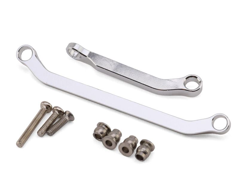 Hot Racing Axial SCX30 Aluminum Steering Links Set (Silver) — HRASXTY4908