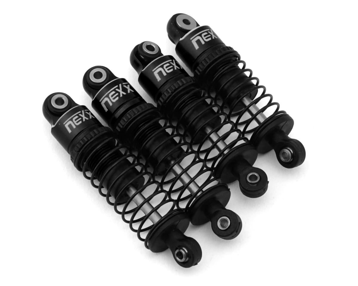 NEXX Racing Losi™ Micro-B Pre-Assembled Aluminum Oil-Filled Shocks (Black) (4) — NX-456-B