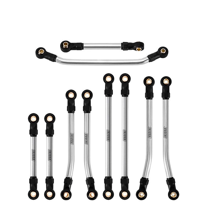 INJORA Stainless Steel High Clearance Links for 1/18 Redcat Ascent-18 - Chassis Links &amp; Steering Links - ASC18-11-12