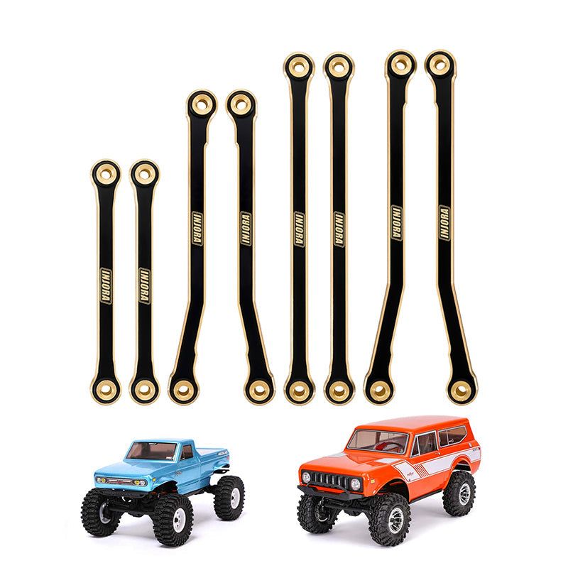 INJORA Black Brass High Clearance Chassis Links for 1/18 Redcat Ascent-18 - ASC18-18