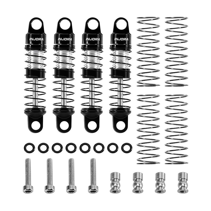 INJORA 26mm Aluminum Oil Shocks for 1/30 Axial SCX30 - Black - SCX30-08BS