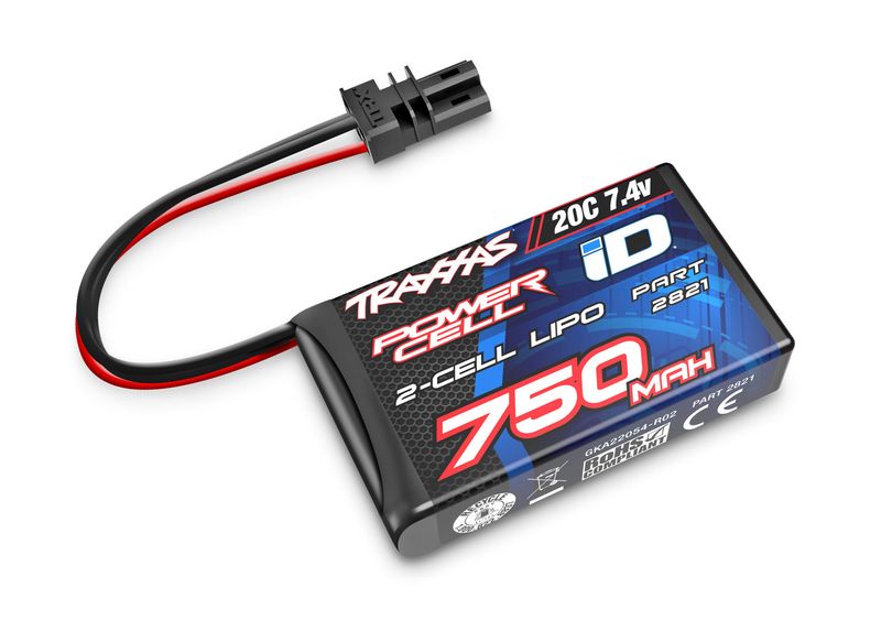 750 mAh 7.4 Volt 2-Cell LiPo Battery — 2821
