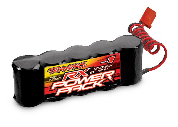 1200 mAh 6 Volt 5-Cell NiMH Receiver Battery — 3036