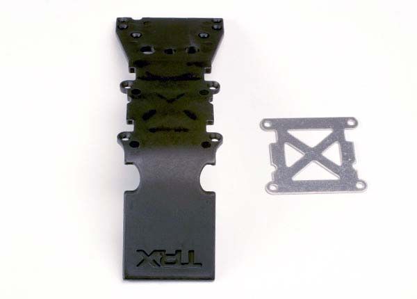 Black Front Skid Plate with Reinforcement — 4937