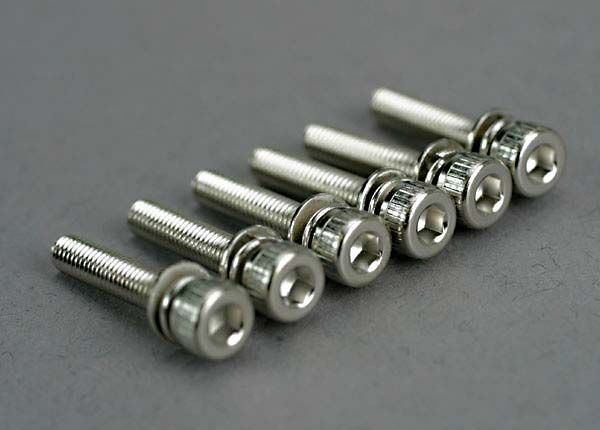 Cap-Head Machine Screws 3x15 mm w/ Washers (6) — 5142