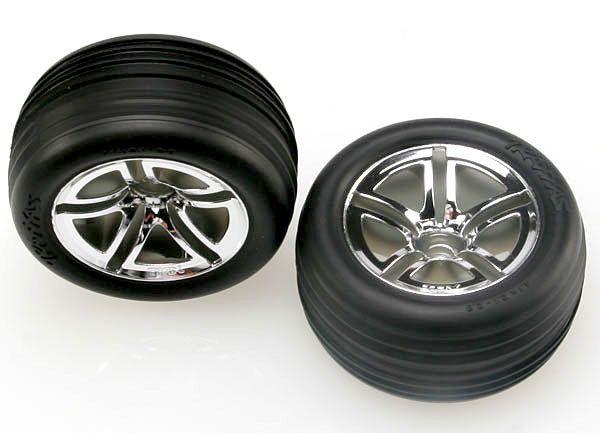 Twin-Spoke 2.8" Chrome Wheels &amp; Alias Tires (2) — 5574R
