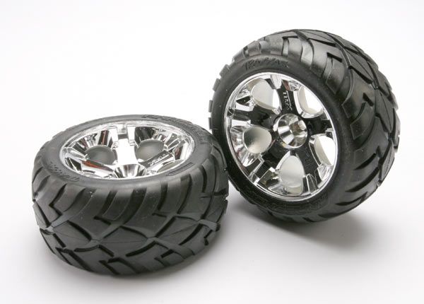 All-Star 2.8" Chrome Wheels &amp; Anaconda Tires (2) — 5577R