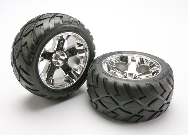 All-Star 2.8" Chrome Wheels &amp; Anaconda Tires (2) — 5576R