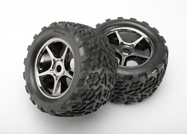 Gemini 3.8" Black Chrome Wheels &amp; Talon Tires (2) — 5374X