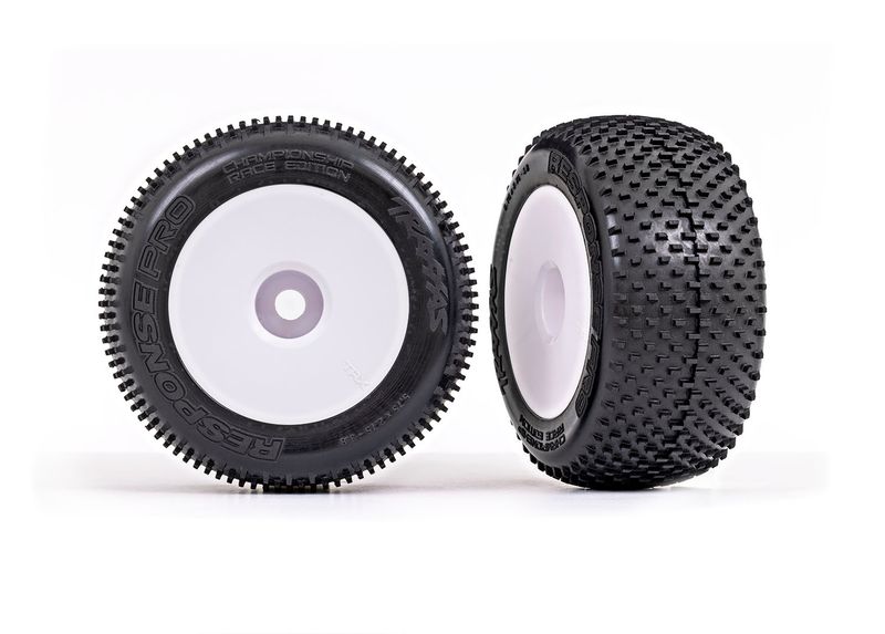 3.8" White Dished Wheels &amp; Response Pro Tires (2) — 5375R