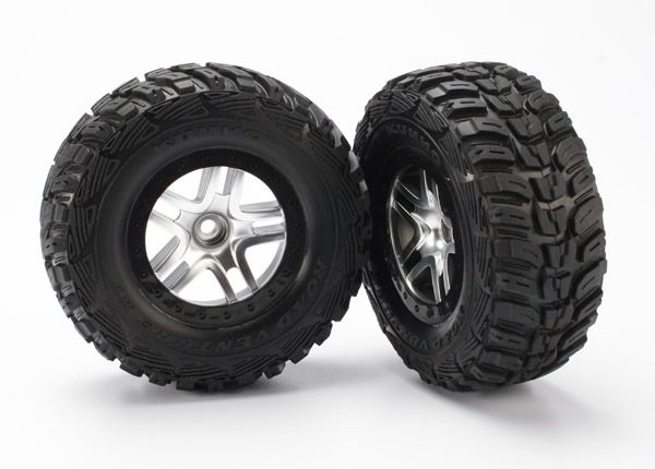 SCT Satin Chrome &amp; Black Wheels &amp; Kumho Tires (2) — 5882