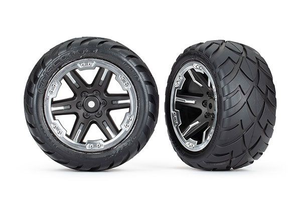 RXT 2.8" Black &amp; Chrome Wheels &amp; Anaconda Tires (2) — 6768X