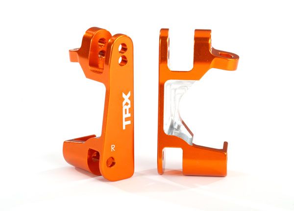 Orange Aluminum Caster Blocks (L&amp;R) — 6832A