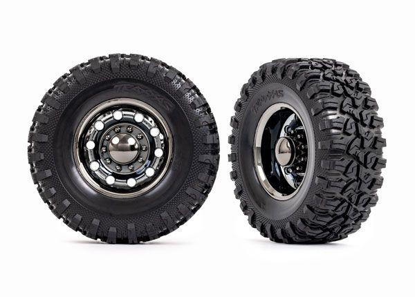 2.2" Black Chrome Rear Wheels &amp; Canyon RT Tires (2) — 8854X