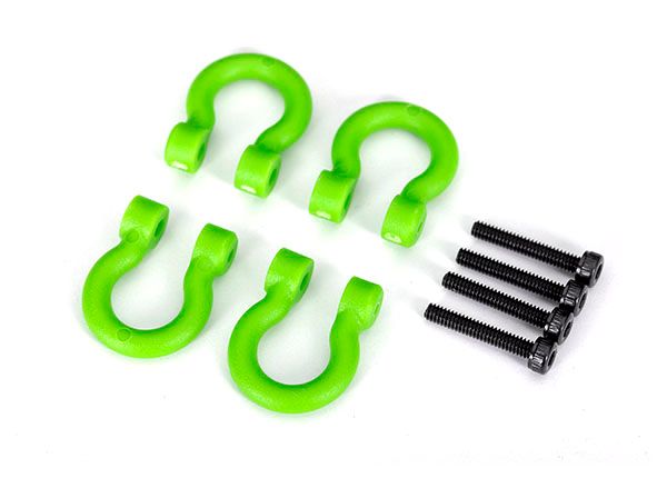 TRX-4 Green Bumper D-Rings with Screws — 8234-GRN