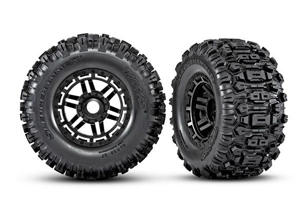 Maxx 2.8" Black Wheels &amp; Sledgehammer Tires (2) — 8973