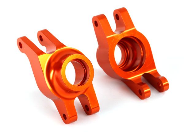 Orange Aluminum Stub Axle Carriers (L&amp;R) — 8952A