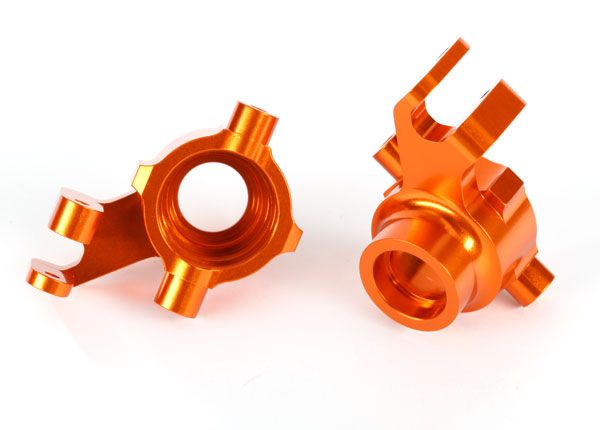 Orange Aluminum Steering Blocks (L&amp;R) — 8937A