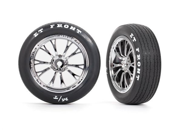 Weld Chrome Front Wheels &amp; MT Tires (2) — 9474R