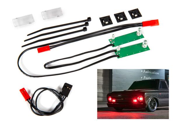 Drag Slash Red LED Headlights — 9496R