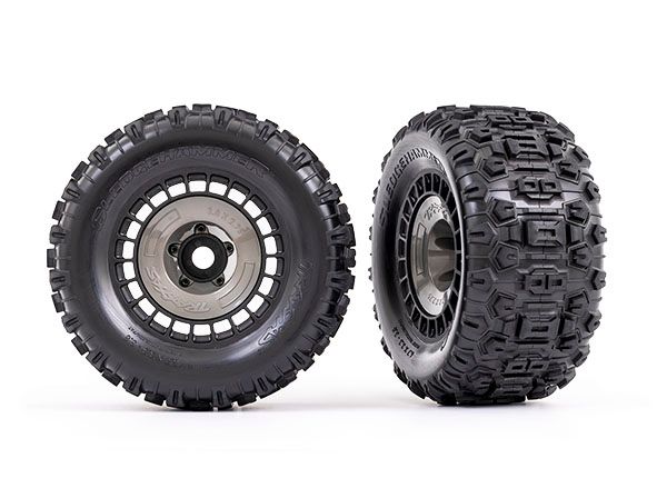 3.8" Modular Wheels &amp; Sledgehammer Tires (2) — 9572