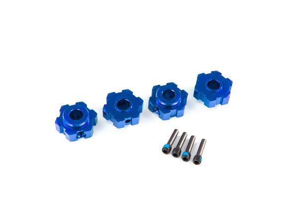 17 mm Blue Aluminum Hex Wheel Hubs (2) — 8956X