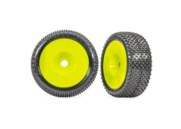 3.0" Yellow Dished Wheels w/ Response Pro Tires (2) — 9074-YLW