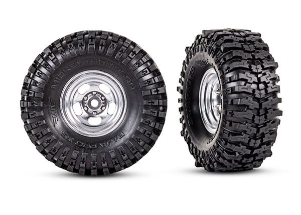 TRX-4M 1" Satin Wheels w/ MT Baja Pro Tires (2) — 9872