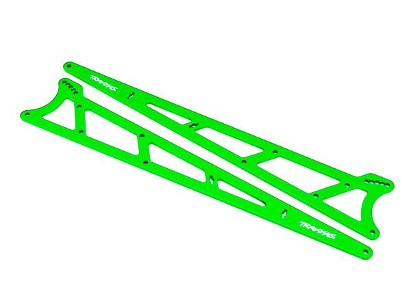 Green Aluminum Wheelie Bar Side Plates (2) — 9462G