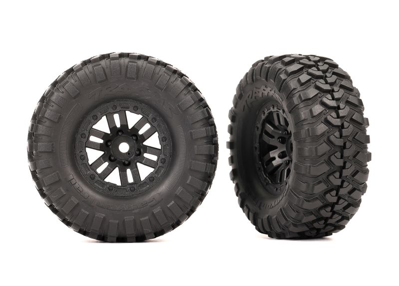 1.0" x 2.2" Black Wheels with Canyon Trail Tires (2) — 9773