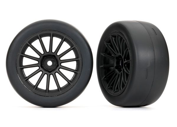 2.0" Black Front Wheels &amp; Response Tires (2) — 9374