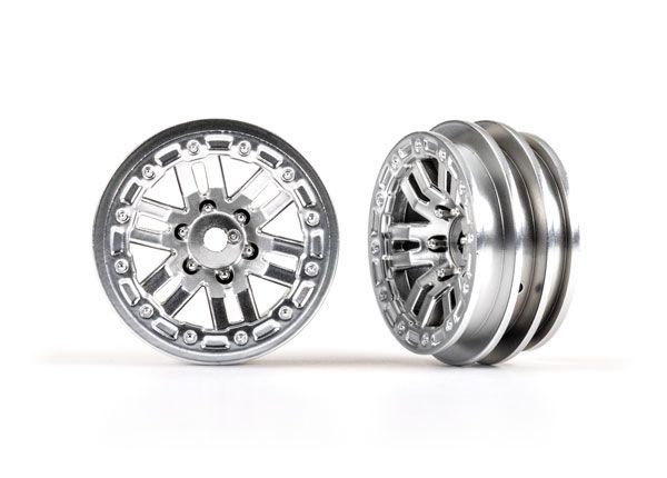 1.0" Satin Chrome Wheels (2) — 9768-SATIN
