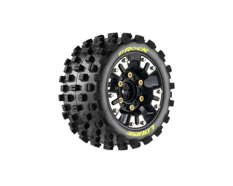 ST-Rock Soft Mounted Tires, 0 &amp; 1/2 Offset, Removable Hex 12, 14, 17mm, For Mini Maxx / XRT — LOULT3391SM