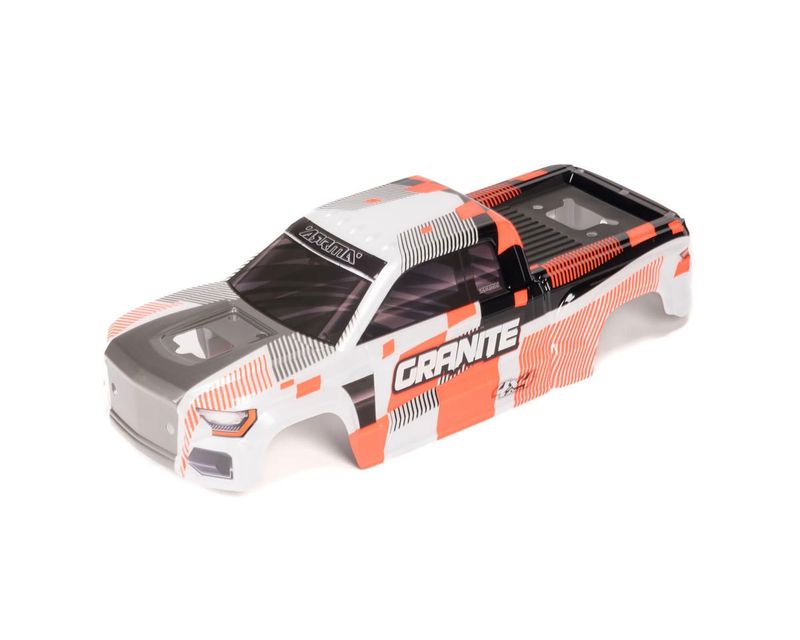 GRANITE 4x4 Clipless Painted Decaled Body (Orange) — ARA-2247