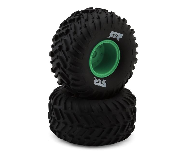 dBoots Cut Chevron MT Tire Set Glued - Green — ARA-2575