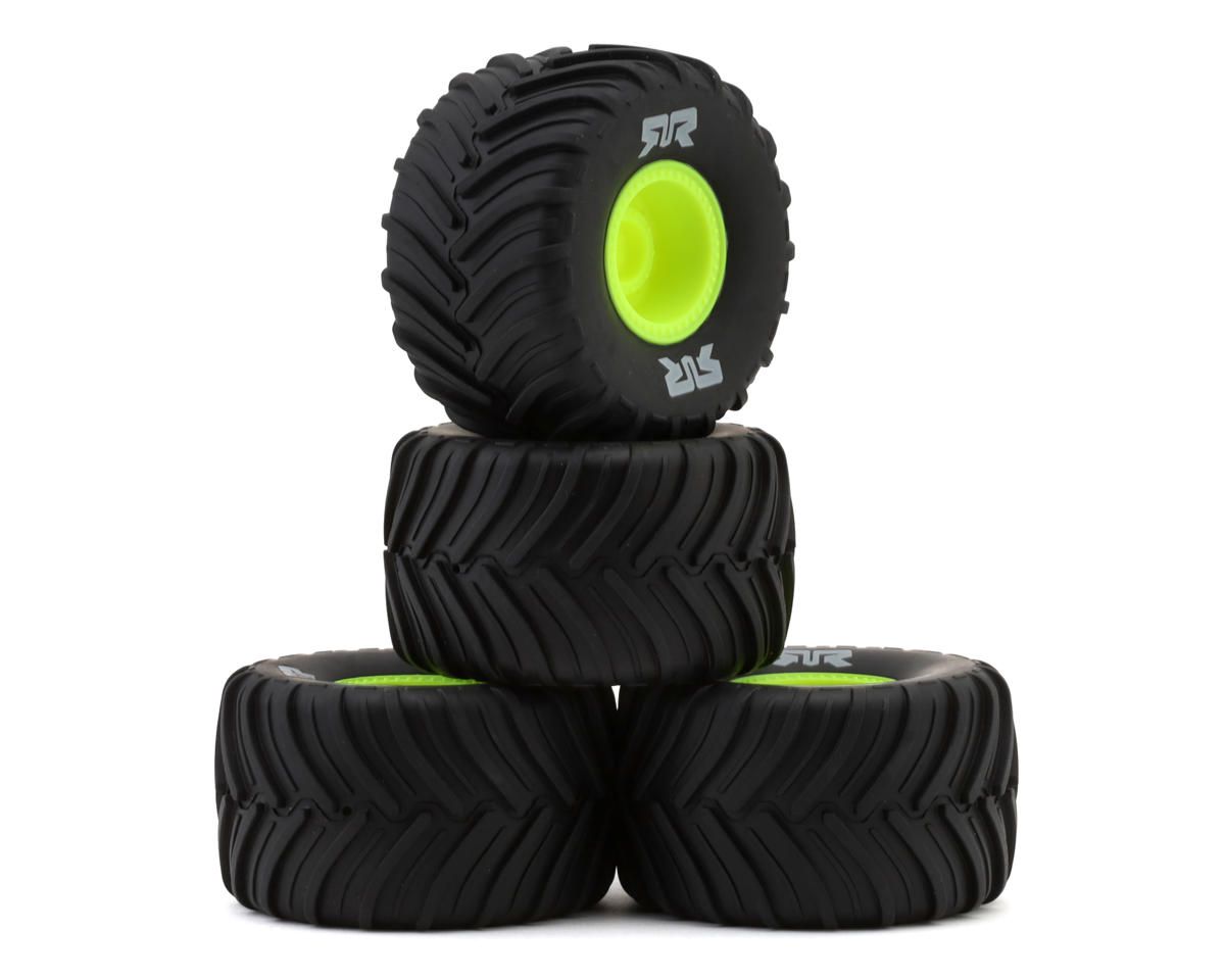 dBoots Chevron MT Tire Set Glued (Yellow) (2 Pairs) - GROM — ARA-2584